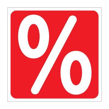 Yüzde İşaretli Fiyat Etiketi "%"