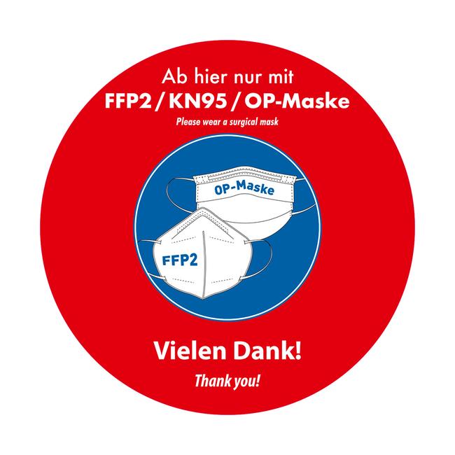FFP2 / KN95  Maske Zemin Stickerı