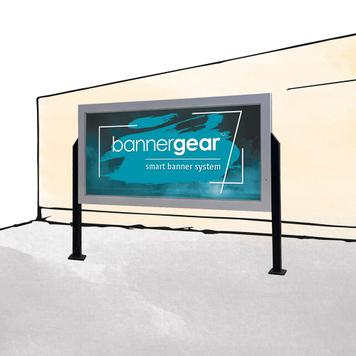 Bannergear® "beton ayak" standı 1 taraflı